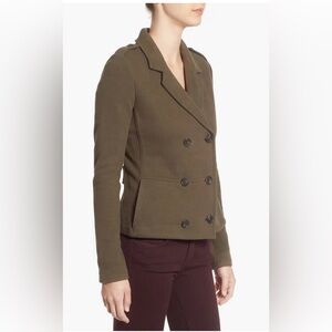 James Perse Army Green Double-Breasted Blazer US 8-10